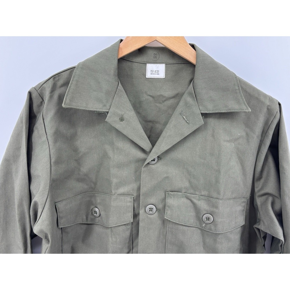 US Army AF OG-507 Utility Shirt Olive Green Military Fatigue Press Vintage NEW